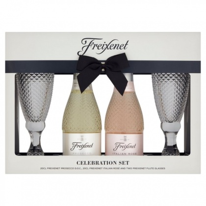 Freixenet Duo Flute Glass Gift Set www.elliescellar.com